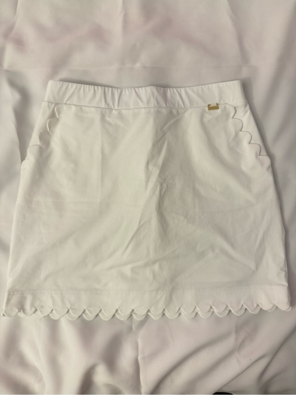 Anne Klein Women’s Athletic Pull-On Tennis Golf Skort Solid White XS like S-M